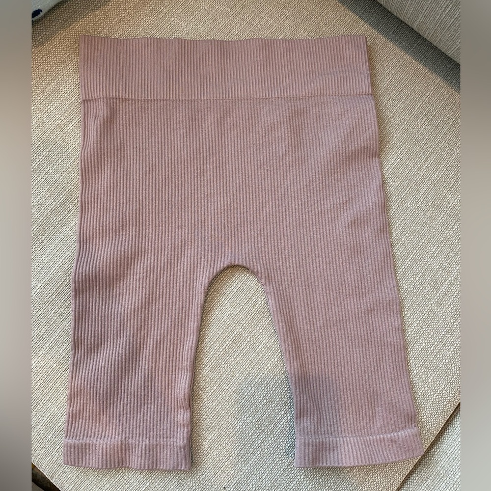 Nasty Gal Mauve Ribbed Bike Shorts Small